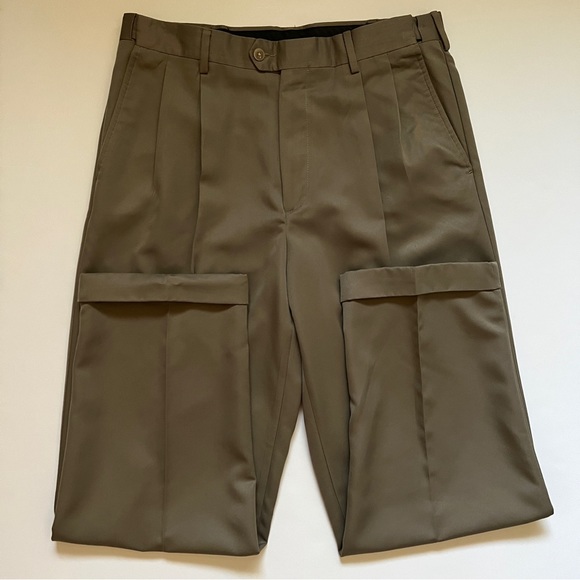 Savane Pants Vintage Savane Expandable Waist Cuffed Khaki Pants